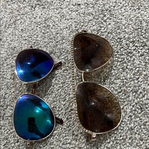 Stylish Sunglasses Set with Blue and Brown Lenses